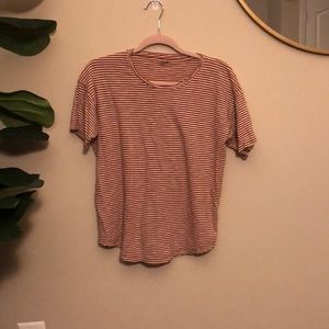Orange striped tshirt by Madewell